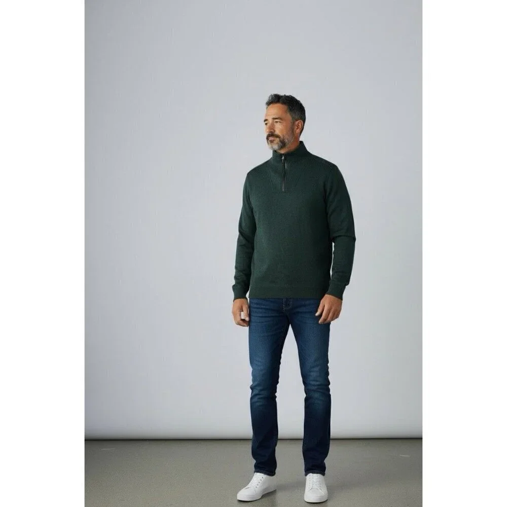 Banana Republic Forest Green Fleece Half Zip Pullover Men’s M